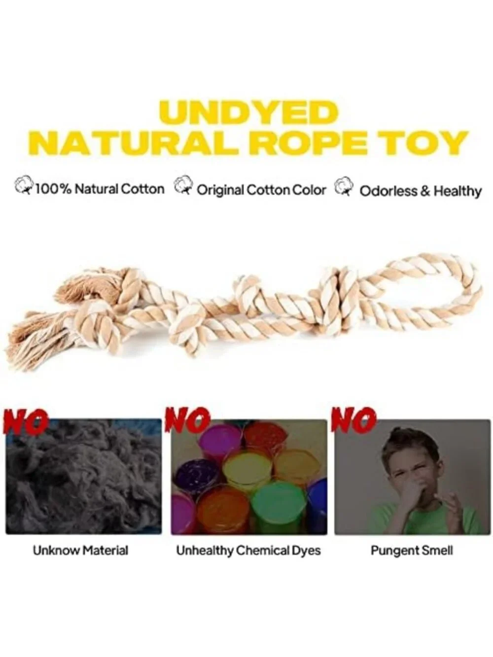 Durable Tug of War Dog Rope Toys for Large Dogs - Tough Chew Playtime Fun